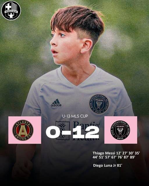  假新聞！梅西兒子U13比賽單場1人轟11球，多家媒體報(bào)道后刪除新聞