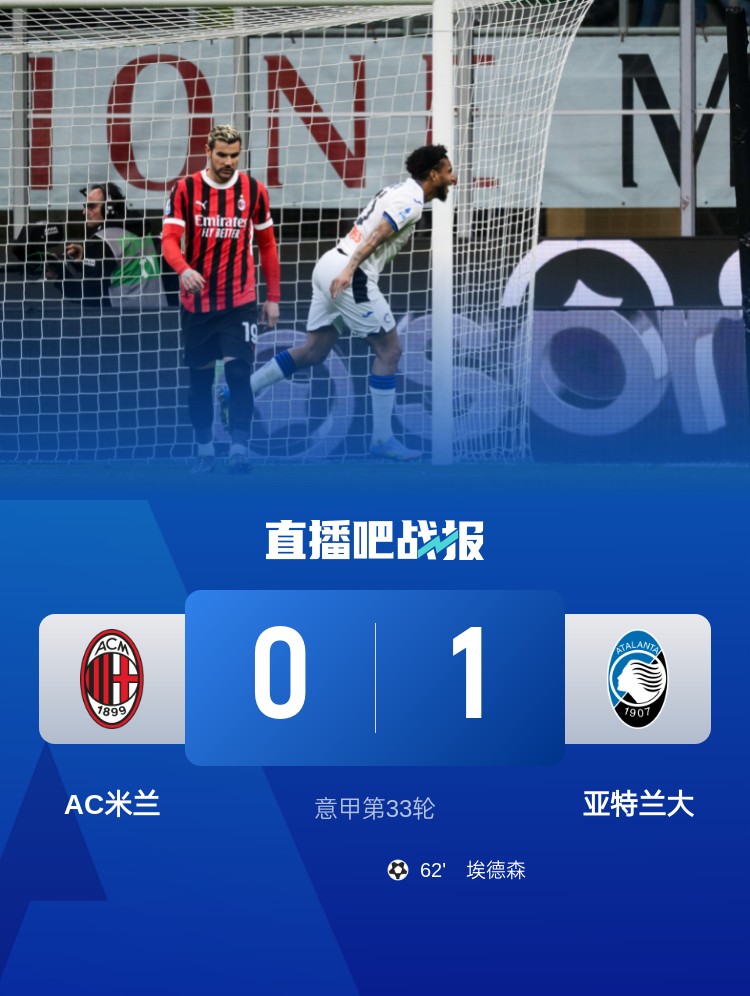  米蘭雙雄本輪均0-1輸球，周中意杯半決賽次回合再對(duì)決